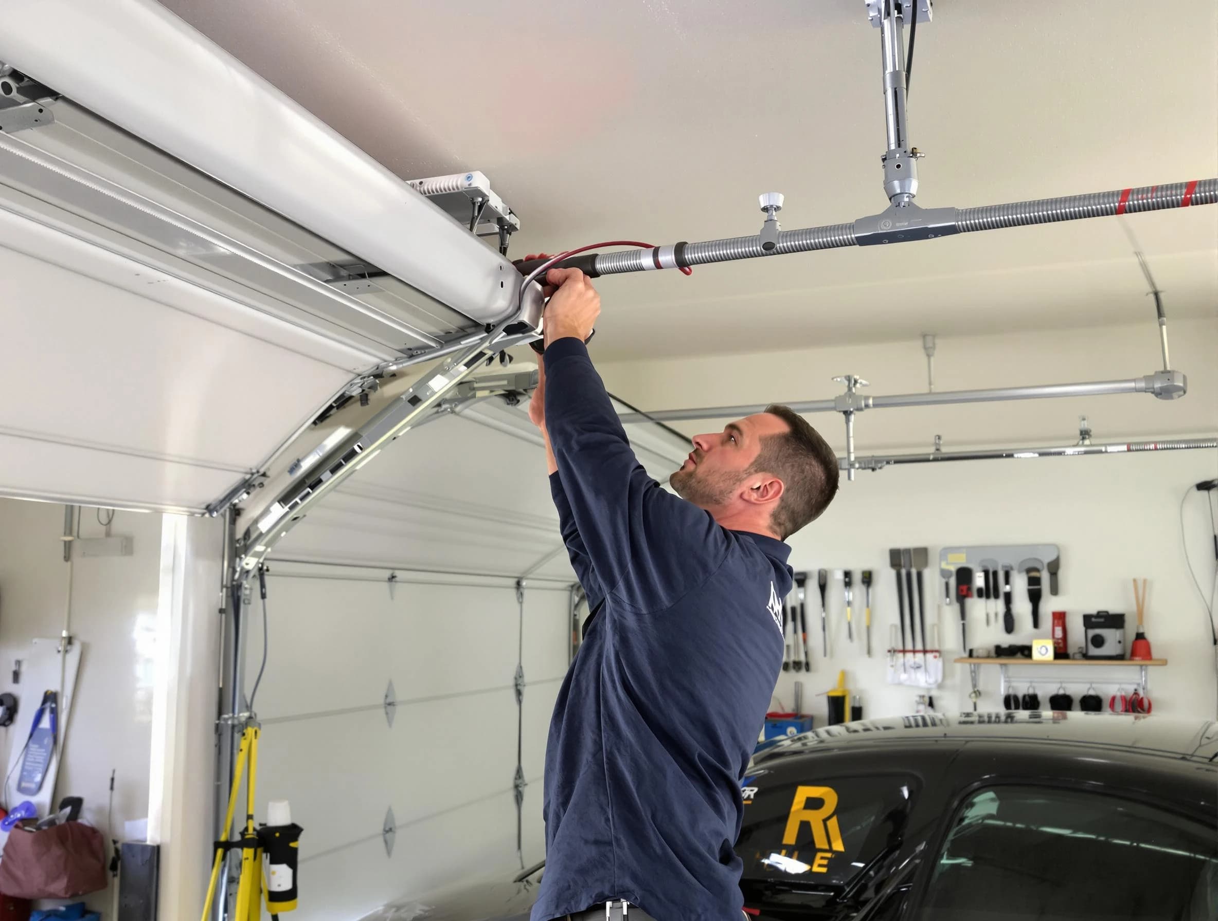 Adamsville Garage Door Repair technician performing garage door cable repair in Adamsville