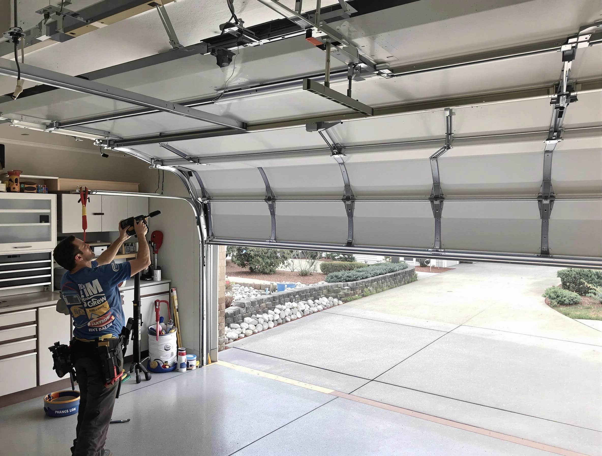 Garage door track repair service by Adamsville Garage Door Repair in Adamsville