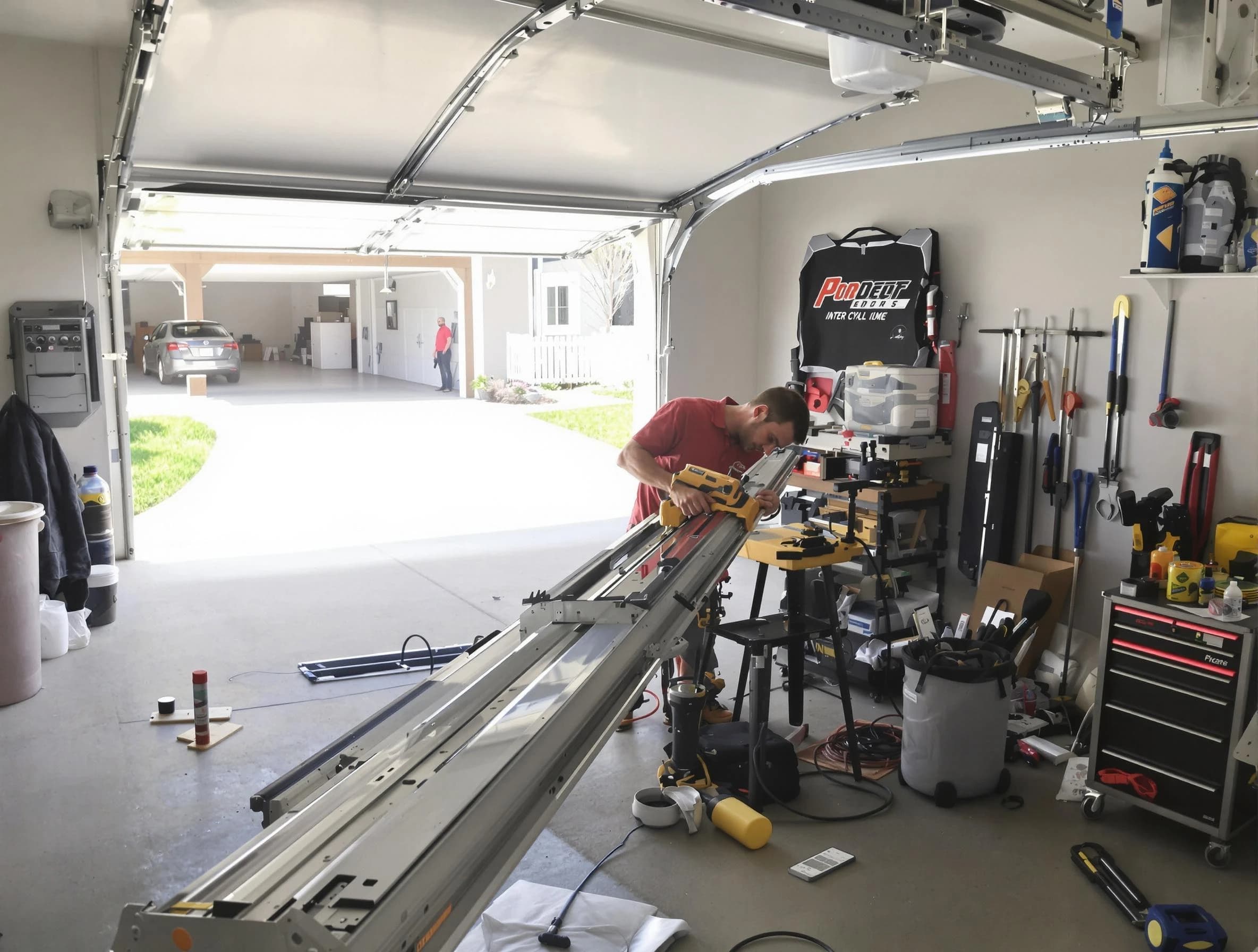 Adamsville Garage Door Repair expert performing track repair in Adamsville