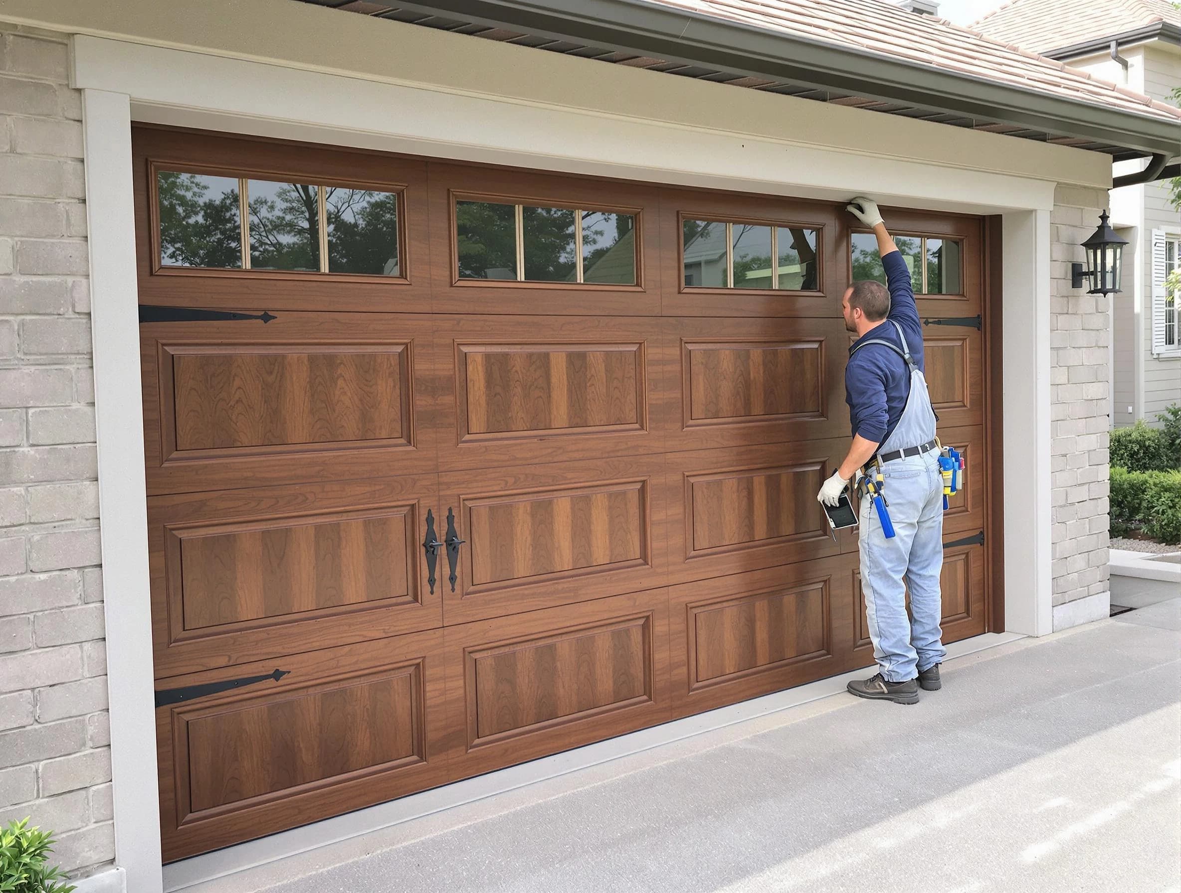 Custom garage door showcase by Adamsville Garage Door Repair in Adamsville