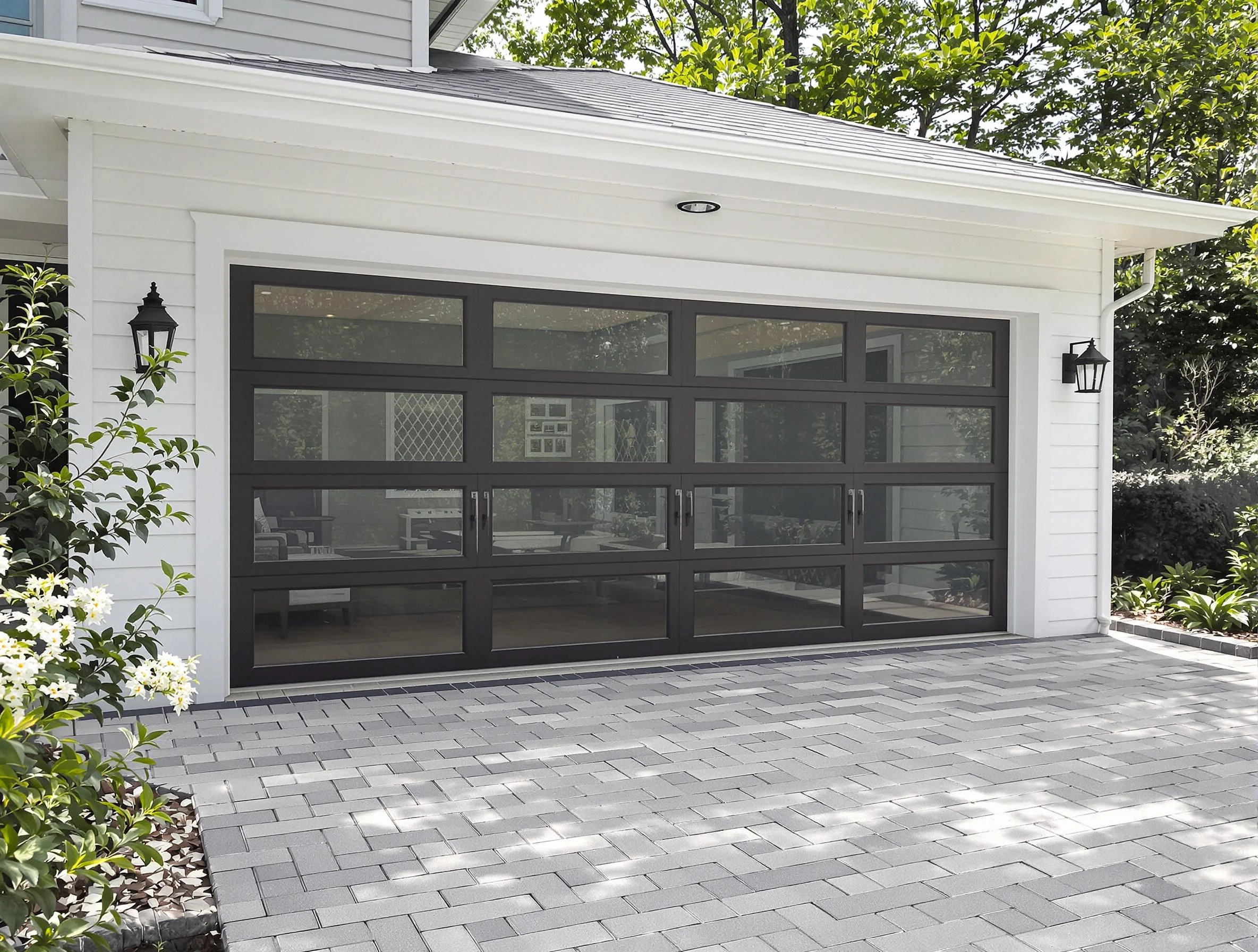 Adamsville Garage Door Repair design specialist presenting custom garage door options to Adamsville homeowner