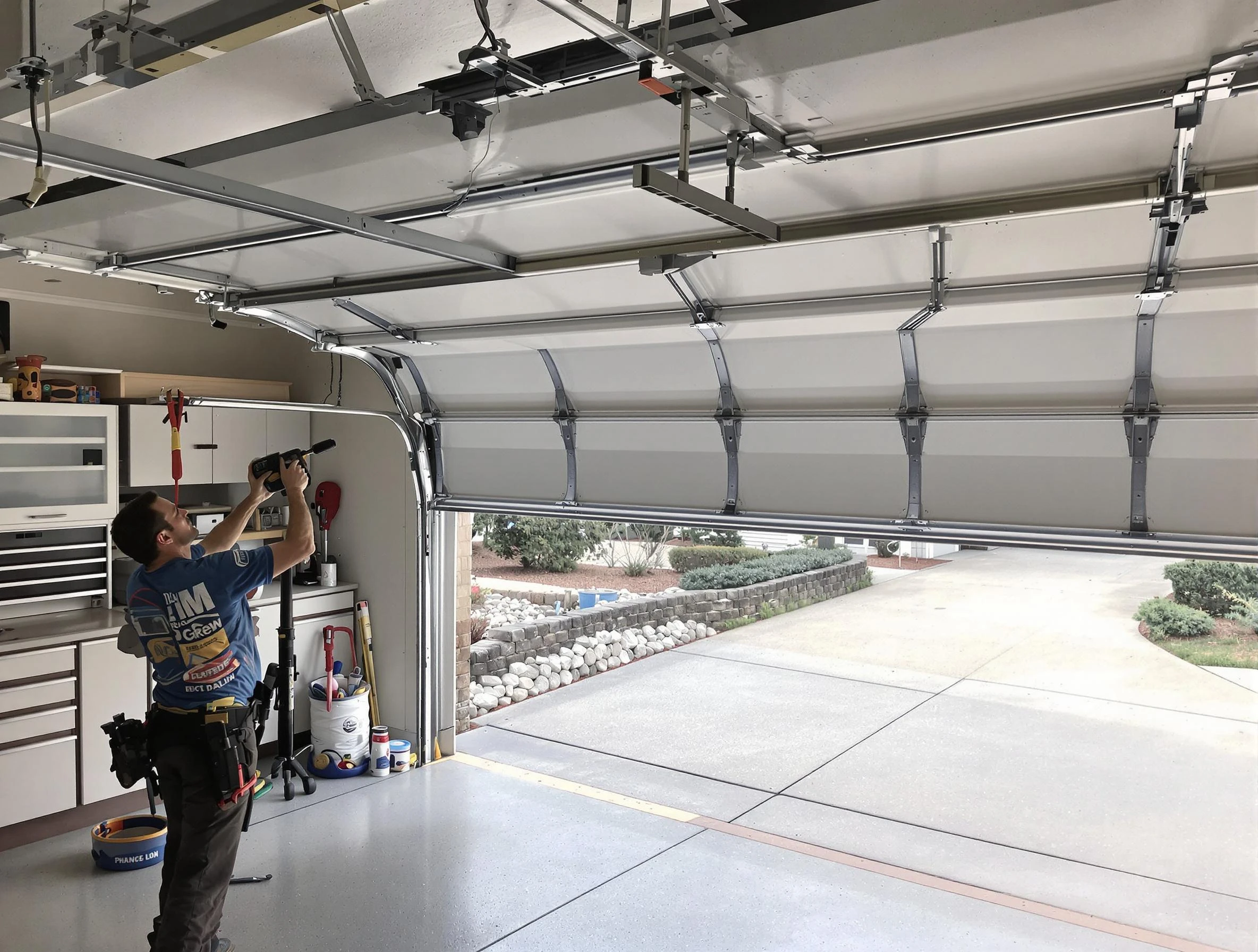 Garage door track repair service by Adamsville Garage Door Repair in Adamsville